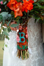 Wedding Package - Custom Leather Bouquet Wrap & Garter