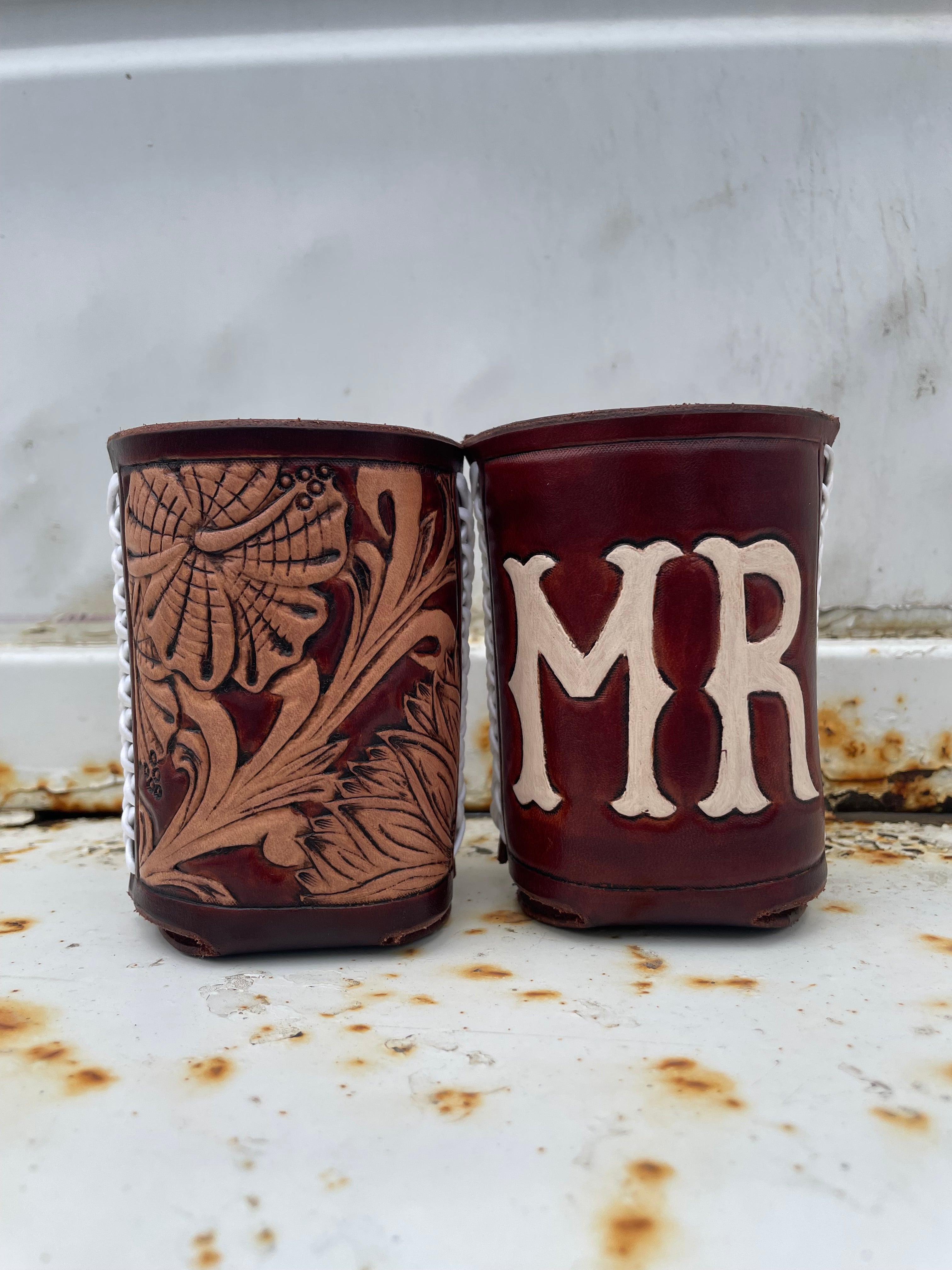 Custom Leather Drink Koozie