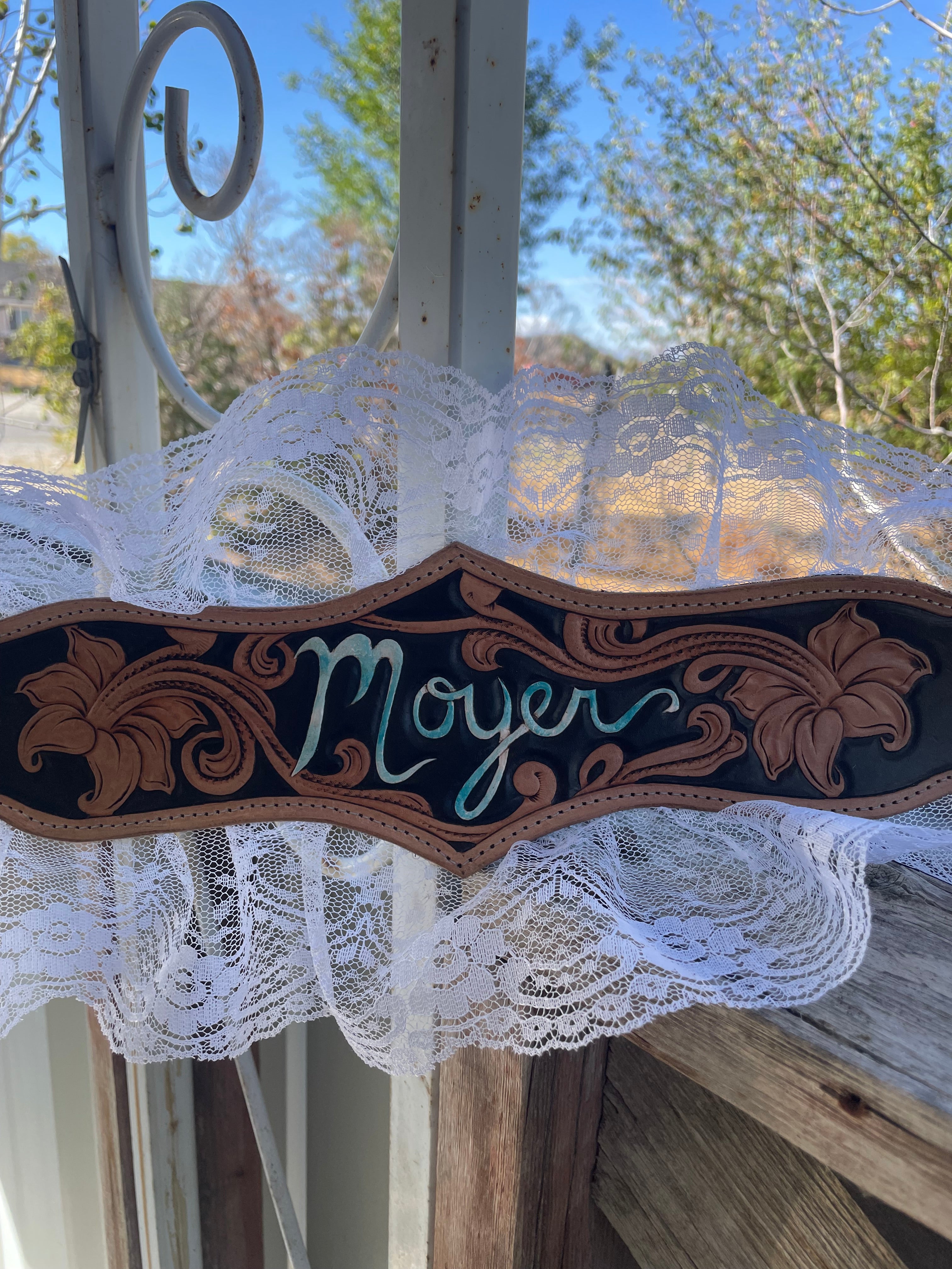 Custom Leather Wedding Garter