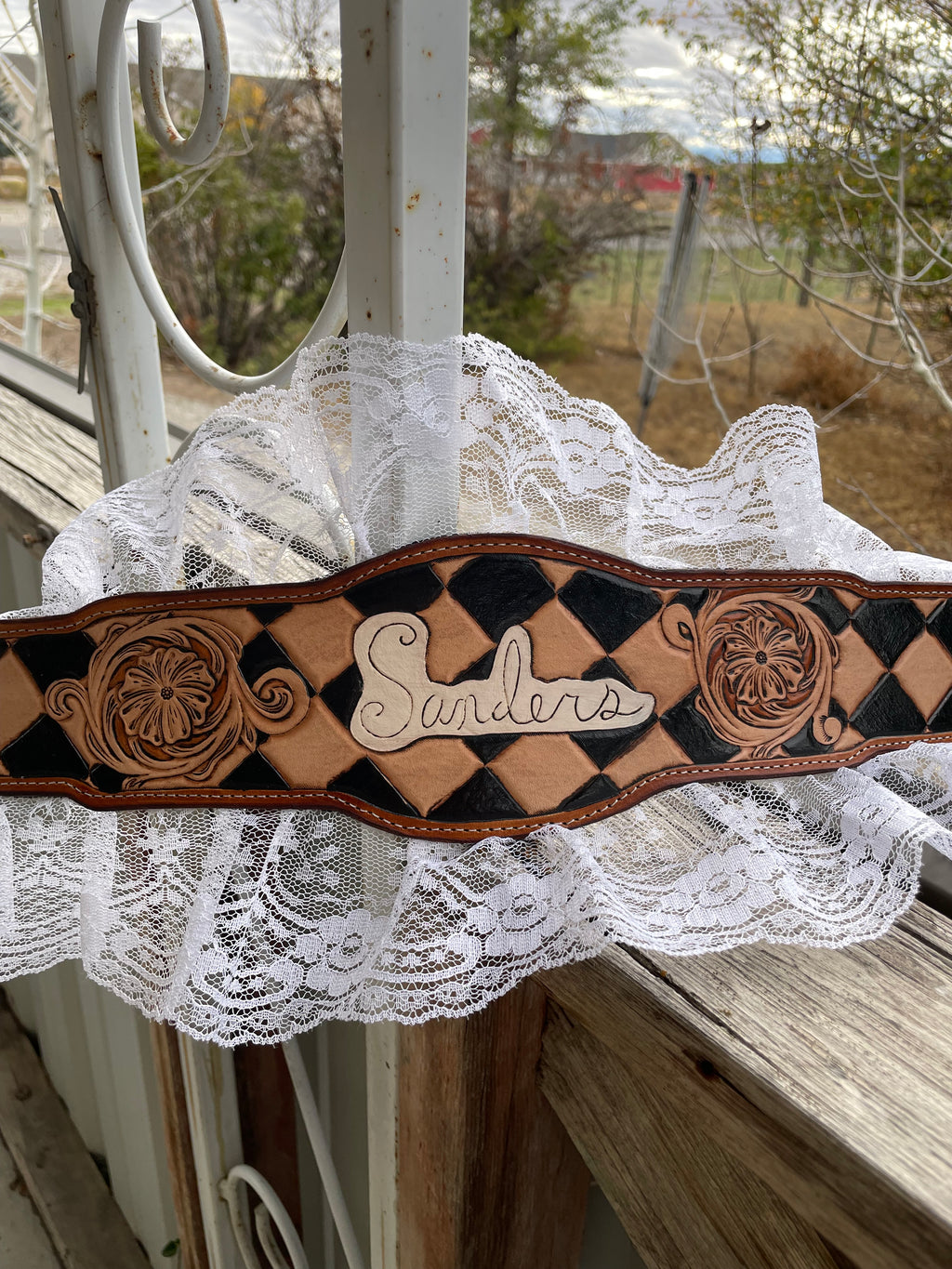 Custom Leather Wedding Garter