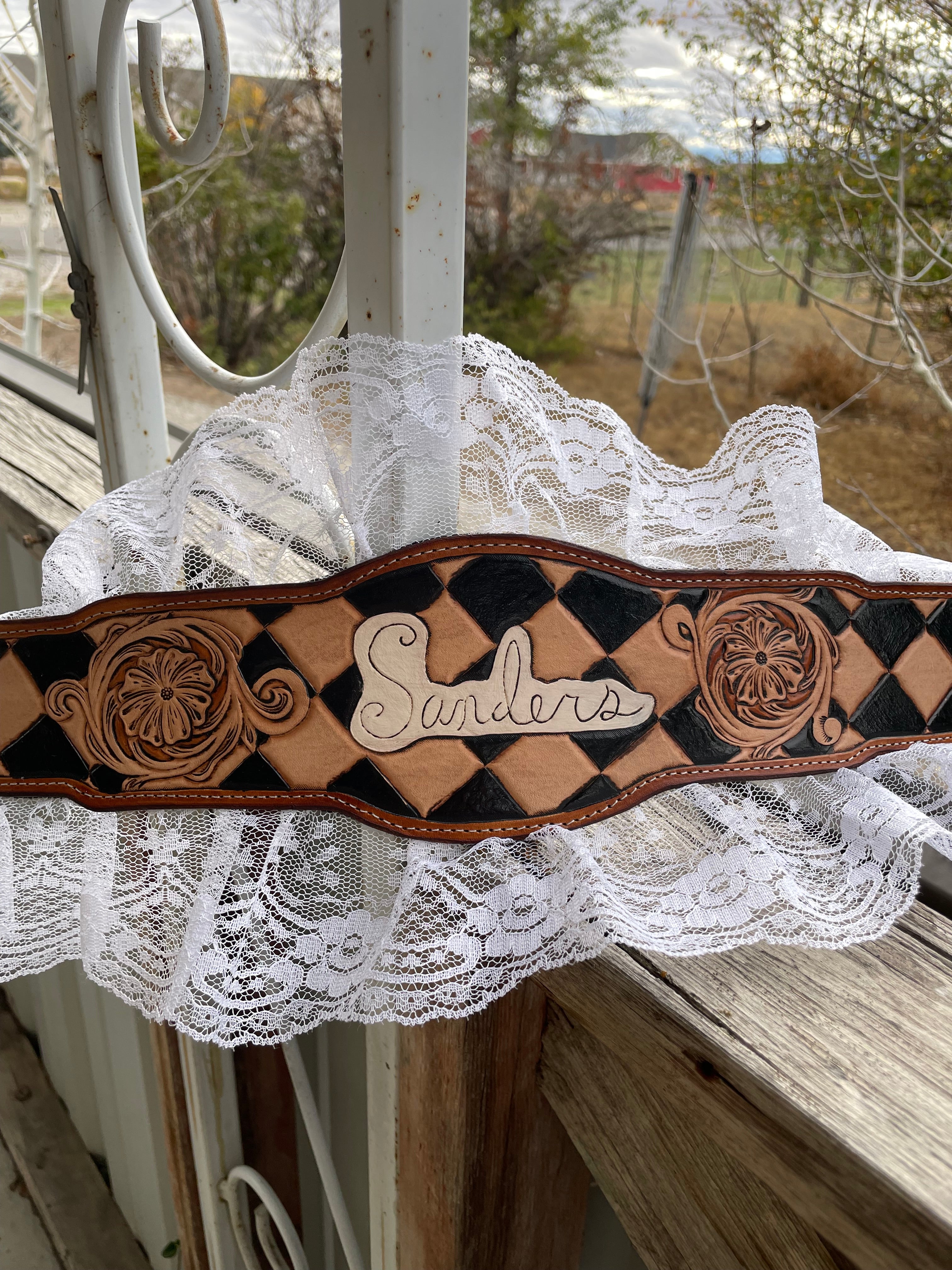 Custom Leather Wedding Garter