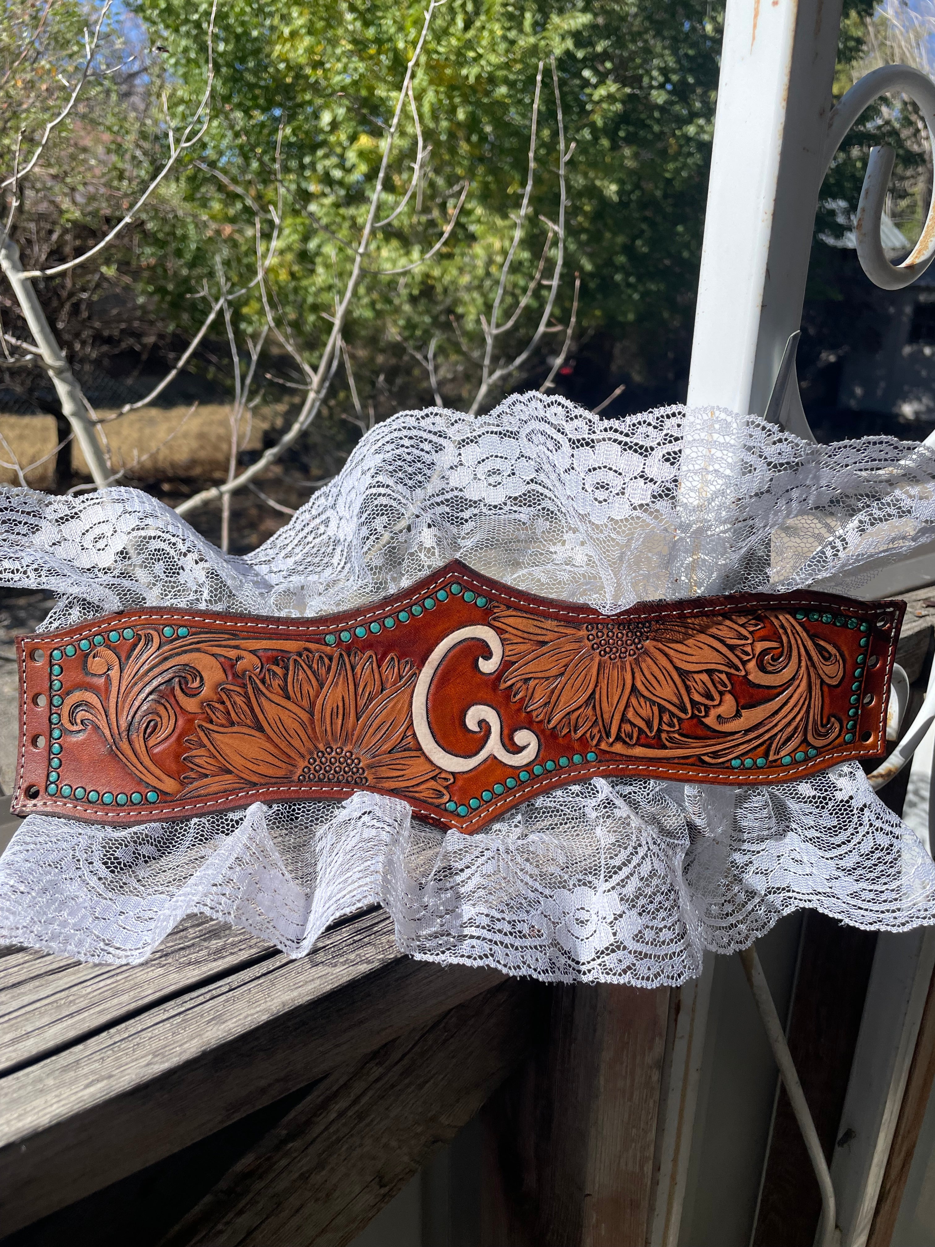 Custom Leather Wedding Garter