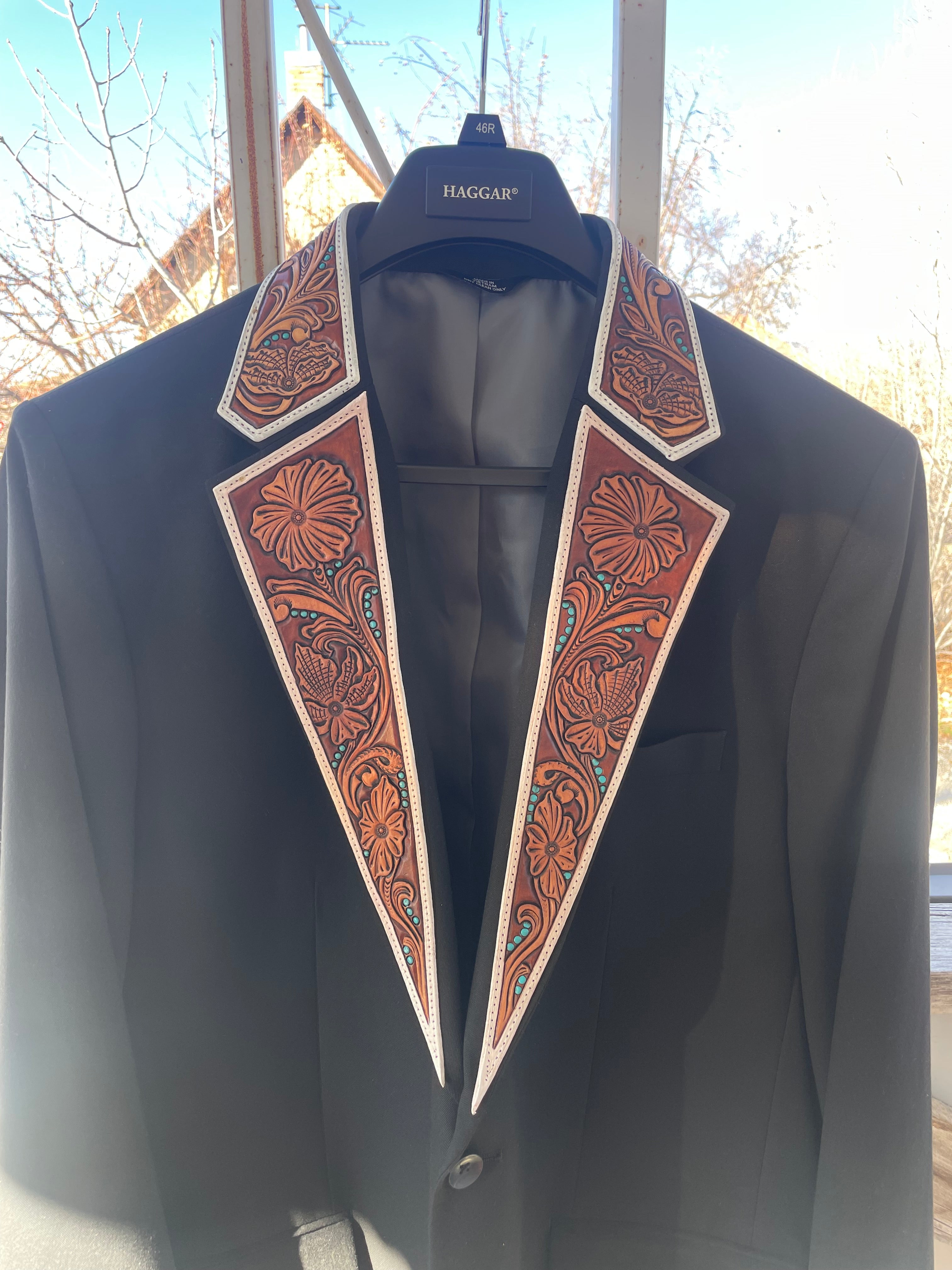 Custom Leather Suit Jacket Lapels